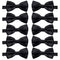 10 Pcs Elegant black Pre-tied Bow ties Formal Tuxedo Bowtie Set with Adjustable Neck Band,Gift Idea For Men And Boys (10 Pcs6)