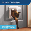 PetSafe Petporte Smart Flap Microchip Cat Door, Battery Operated or Main Power Supply, Easy Install, Customised Timer Feature, For Cats Up To 7kg