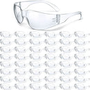 Weewooday 48 Pcs Safety Glasses One Size Safety Eyewear Eye Protection Goggles with Clear Protective Lens for Work Lab (Clear)