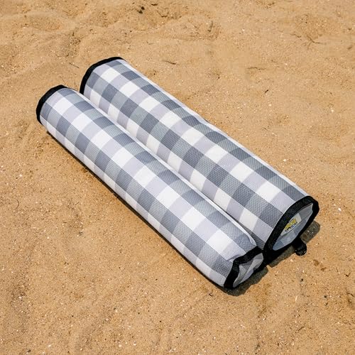 ACQUABOSS Water Hammock - Inflatable Swimming Pool & Beach Lounger, Lounge Chair Raft, Drifter, Saddle Float, Floating Bed & Floaties for Water, Summer Fun, Rest & Vacation - Gingham Style