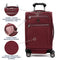 Travelpro Platinum Elite Softside Expandable Luggage, 8 Wheel Spinner Suitcase, USB Port, Fits up to 15" Laptop, Men and Women, Business Plus, Bordeaux Red, Carry-On 21-Inch, Platinum Elite Softside
