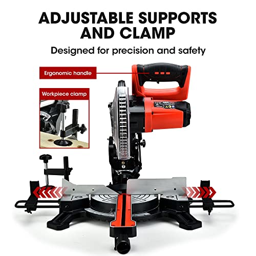 Baumr-AG Compound Mitre Saw Drop 210mm 8" Single Bevel Miter Sliding Slide with Laser Guide, SBR-210