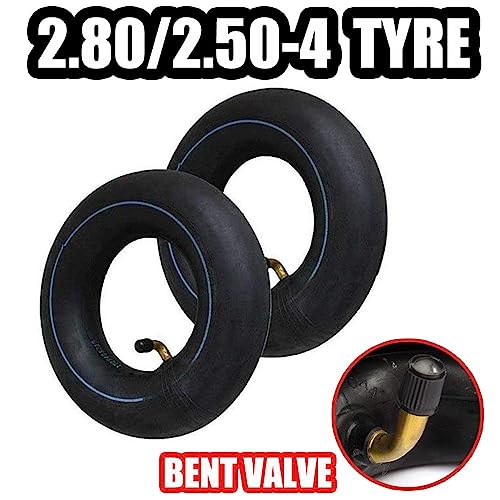 2Pcs 2.80/2.50-4 Wheelbarrow Inner Tube Sack Truck Trolley Wheel Tube Replacement for Wheelbarrow Tyre