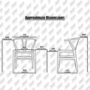 2xhome - Wishbone Solid Wood Armchair with Arms Open Y Back Farmhouse Dining Office Chair with Woven Black Seat (Black)