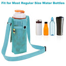 2 Pcs Water Bottle Carrier, FineGood Water Bottle Holder Portable Water Bottle Carrier with Adjustable Shoulder Strap Water Bottle Sleeve for Waling Biking Camping-2 Size