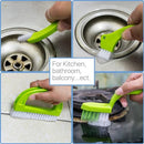 GYB Green 3 in 1 Tile Grout Cleaning Brush Mould Remover Narrow Stiff Stain Cleaner