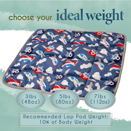 Florensi Weighted Lap Pad for Kids, 5 lbs - Weighted Blanket for Kids, Toddler, Baby, Teenager, Boys, Girls - Soft, Warm, Comfortable - Sensory Items for Sleep - Calm Down Corner Supplies