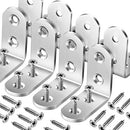 8 PCS Heave Duty Corner Brace, FANDAMEI 40x40mm Stainless Steel Joint Right Angle Brackets with Screws, 90 Degree Wall Brackets Hanger for Shelves, Tables,Dressers&Chairs Silver