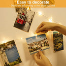 QOCNAM 10 m 100 LED Photo Clips Fairy Lights, USB Fairy Lights for Room Decoration Photos Fairy Lights Wall with 50 Clips Fairy Lights Pictures for Room, Living Room, Christmas, Weddings, Party Warm White