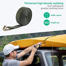 2000kg 6m Heavy Duty Ratchet Tie Down Straps with Adjustable Lashing Metal Claw J-Hooks, Green Tensioning Belt 38 mm for Material Handling Lawn Camping Moving Motorcycle Kayak Luggage Cars Roof Rack