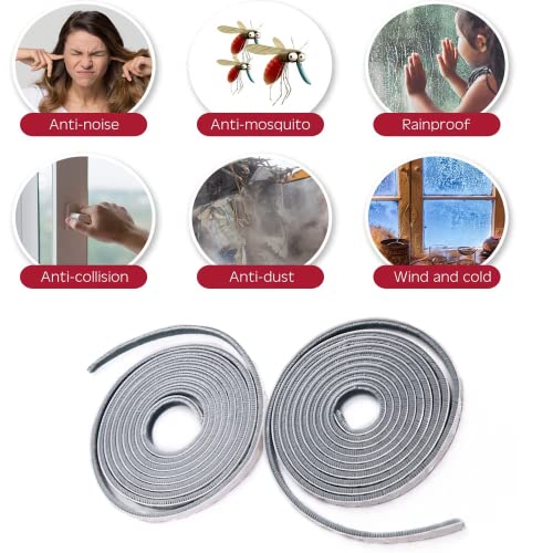 10m Length Brush Weather Stripping Window Frame Weatherstrip Seal Strip Draught Excluder for Windows and Doors House Soundproofing,Windproof,Dustproof Stronger Stickiness,Wide 9mm X Thick 5mm