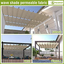 FLORALEAF 3'×16' Pergola Shade Cover Retractable Pergola Replacement Canopy Slide Shade Sail with Cable Hardware for Outdoor Patio Porch Garage Deck Backyard Awning, ARC16E0316TN