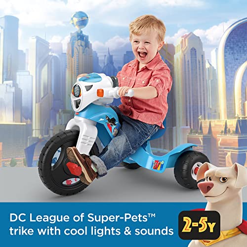 Power Wheels DC League of Super-Pets Lights & Sounds Trike Ride-on Tricycle for Toddlers and Preschool Kids Ages 2-5 Years