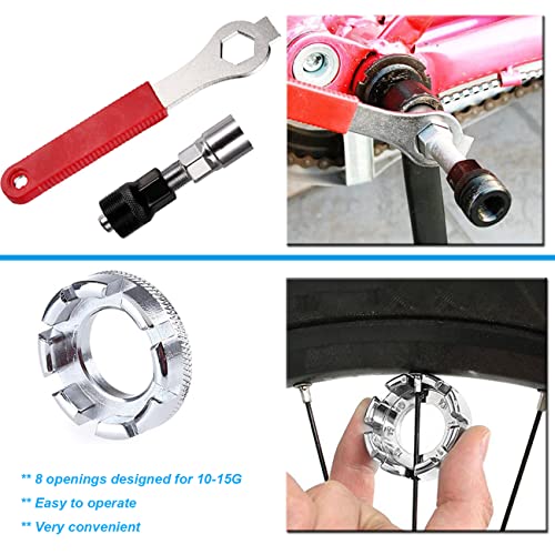 Bike Repair Kit & Bicycle Tire Pump, All in One Bike Repair Tool, Portable Tire Patches Repair Fixes, Fixe, Home Maintenance Camping Travel Tool & Bike Bag, Inflator. Safety Emergency Repair Toolkit