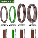 ZELARMAN Bonsai Training Wire Set of 4 - Total 128 Feet(32 Feet Each Size) 3 Size - 1.0MM,1.5MM,2.0MM - Corrosion and Rust Resistant (with Bonsai Wire Cutter)