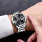 LIGE Watch for Men Fashion Elegant Analog Quartz Watch for Male Casual Waterproof Silver Stainless Steel Calendar Luxury Business Gents Dress Wristwatch Black Round Dial