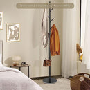 Coat Rack Metal Clothes Stand with 7 Hooks Hanger Hat Holder Closet Hall Tree Frestanding Garment Stand Entryway Black