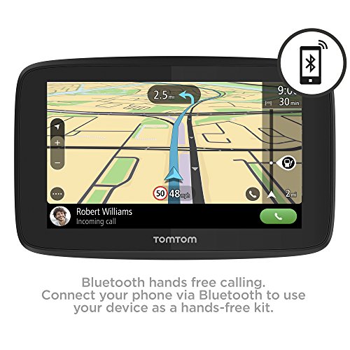 TomTom Car Sat Nav GO 520, 5 Inch with Handsfree Calling, Siri, Google Now, Updates via WiFi, Lifetime Traffic via Smartphone and World Maps, Smartphone Messages, Capacitive Screen, Black, Grey