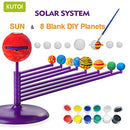 KUTOI Solar System Model Kit with Paint and Brush for a Hands-On STEM DIY Project for Kids & Teens, Girls & Boys