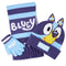 Bluey Hat, Scarf and Glove Set - Hat Scarf Set Girls Bingo Winter Hat Girls Gifts, Blue/navy, One Size