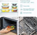 Glass Food Storage Containers with Lids - 8 Pack Meal Prep Airtight Bento Boxes with Leak Proof Locking Lids for Microwave, Oven Freezer and Dishwasher BPA Free