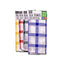 [4PK] Home Master Tea Towel Waffle, Yellow, Blue, Red & Black Colors, Highly Absorbent & Long Lasting Tea Towel, Convenient & Fast Drying, Easy to Dry Dishes and Kitchen Mess (38cm X 62cm)