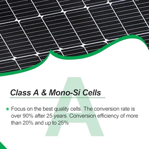 300w Solar Panel, 300 Watt Solar Panel 12V High Efficiency Monocrystalline Solar Panels for RV Boat Cabin Van Car Farm Battery Portable Off-Grid Applications