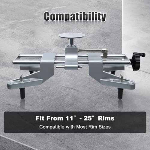 RULLINE 2 Sets Wheel Clamp & Magnetic Adapter Wheel Alignment Tool for Precise Camber Caster Gauges Compatible with 11-25" Rims Camber Alignment Tool Universal Tire Repair Tool