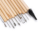 11x Carvers Clay Sculpting Carving Pottery Tools Polymer Modelling DIY Sculpture, Durable Wood & Stainless Steel, Versatile Modelling Tools for Artists