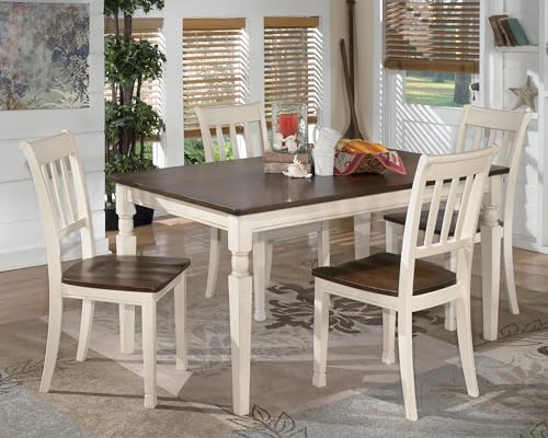 Signature Design by Ashley Dining Chair, Beige, 40.63" W x 18.38" D x11.5 H