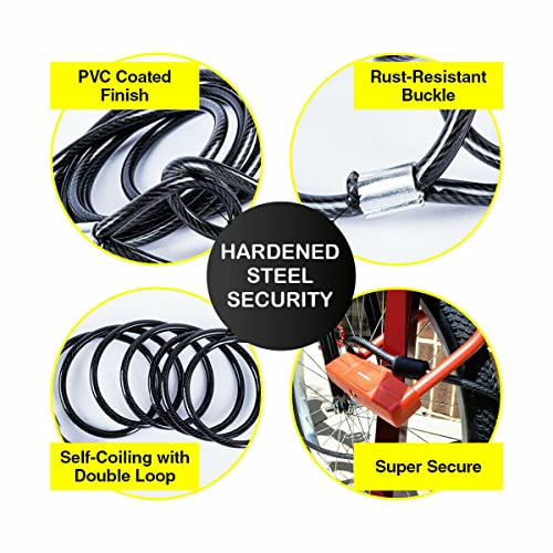 [2PCE] Handy Hardware Steel Security Cable, Heavy-Duty Theft Protection for Valuables and Equipment