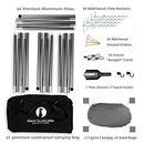 Red Suricata Family Beach Sunshade - Sun Shade Canopy | UPF50 UV Protection | Water Repellent Tent with 4 Aluminum Poles, 4 Pole Anchors, 4 Sandbag Anchors | Portable Shelter Tarp (Medium, Grey)