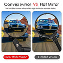 2PCS Bike Mirrors, Safe Rearview Mirror Bicycle Cycling Rear View Mirrors Adjustable Rotatable Handlebar Mounted Convex Glass Mirror