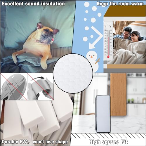 BKSAI Under Door Draft Stopper Window Excluder Seal Insulation for 2" Bottom of Door Sliding Glass Front Door Patio Draft Blocker