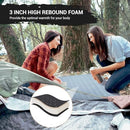 KingCamp Luxury 3D Double Self Inflating Camping Sleeping Pad Foam Air Mattress R Value: 9.5, Portable 3 Inch Large Thick Self Inflatable Mattress for 2 Two Person, Couple, Queen Size, Black