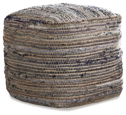 Ashley Furniture Signature Design - Absalom Pouf - Comfortable Ottoman & Footrest - Natural