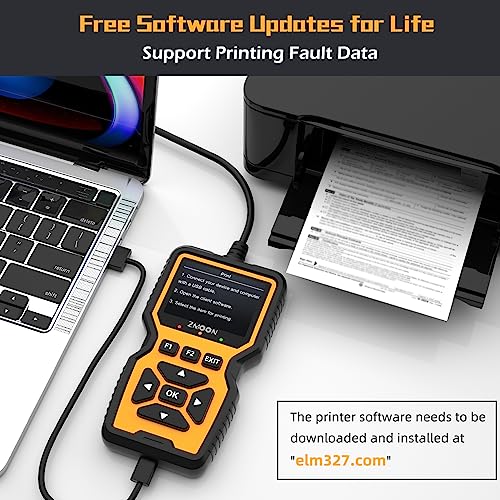 Zmoon ZM201 Professional OBD2 Scanner Diagnostic Tool, Enhanced Check Engine Code Reader with Reset OBDII/EOBD Car Diagnostic Scan Tools for All Vehicles After 1996, 2023 Upgraded