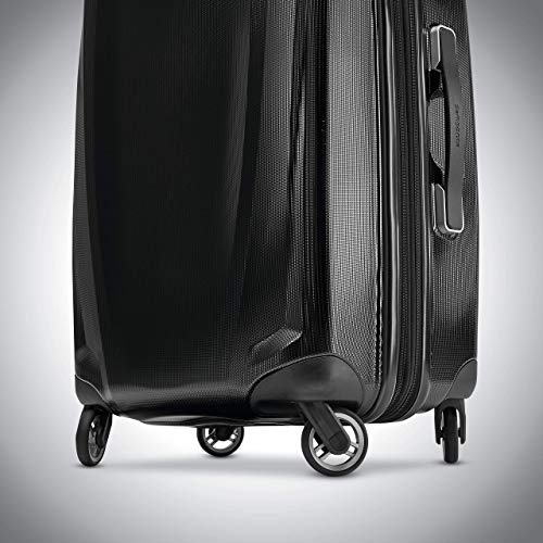 Samsonite Winfield 3 DLX Hardside Luggage with Spinner Wheels, Black, 3-Piece Set (20/25/28), Winfield 3 DLX Hardside Expandable Luggage with Spinners