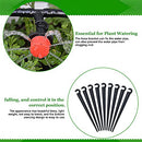 GIRAFEDA 100 PCS Irrigation Drip Support Stakes 1/4 Inch Tubing Hose Holder Plastic Ground Securing Pegs C Shape Irrigation Support Stakes for 4/7 Tubing Hose Flower Beds Vegetable Herb Garden 4mm