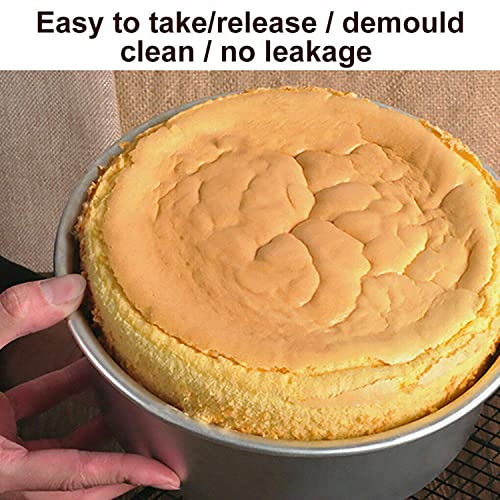 5/6/8'' Cake Mold Round DIY Cakes Pastry Baking Tin Pan Reusable Cheesecake Pan with Removable Bottom, Chiffon Cake Mold Anodized Aluminum Baking Pan (5 inch)