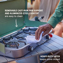 Coleman Cascade™ 3-in-1 2 Burner Gas Cooking Camping Stove, Portable and Durable, 2 Wind Guards, Includes Cat Iron Griddle and Grill