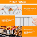 GWY Replacement Air Fryer cooling rack for Cuisinart TOA-60 65 70 Air Fryer Convection Toaster Oven, 12.4''*11'' Air Fryer Stainless Steel Wire Rack Basket Tray Accessories Parts, Dishwasher Safes