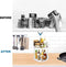 FYY 2 Tier Lazy Susan Turntable Cabinet Organizer Spice Storage Rack, Rotating Kitchen Cupboard Organiser, Storage Rack for Kitchen, Fridge and Bathroom, Makeup Holder Cosmetic Storage Rack Clear