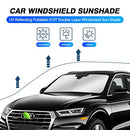 KUST Custom Fit Windshield Sun Shade for Audi Q5 Accessories 2018-2024 Window Shade Sun Visor Protector Foldable Blocks UV Rays Keep Your Car Cooler