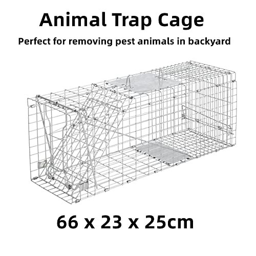 Animal Trap Cage Folding Humane Live Catch Possum Fox Rat Cat Rabbit Bird