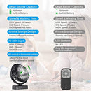 ZEBRE Portable Battery Camping Fan with LED Lantern - Rechargeable 5000mAh Battery Operated USB Desk Fan Kit with Hanging Hook for Tent Car