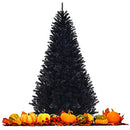 1.8m/2.25M Christmas Tree, Artificial Black Christmas Tree with Sturdy Metal Stand, 1036/1258 Branch Tips PVC Needles, Easy-Assembly, Festival Decor for Home, Garden, Halloween, Black (2.25M)