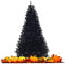 1.8m/2.25M Christmas Tree, Artificial Black Christmas Tree with Sturdy Metal Stand, 1036/1258 Branch Tips PVC Needles, Easy-Assembly, Festival Decor for Home, Garden, Halloween, Black (2.25M)