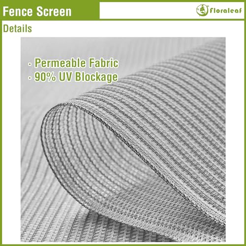 FLORALEAF 5' x 50' Privacy Screen Fence Windscreen Mesh Shade Net Cover Heavy Duty Fencing 90% Blockage for Outdoor Wall Garden Yard Backyard - Custom Size Available