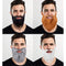 4 Pieces Fake Beards False Beards Funny Fake Mustache Fake Whisker for Costume Halloween Party Supplies (Black, White, Brown, Grey)